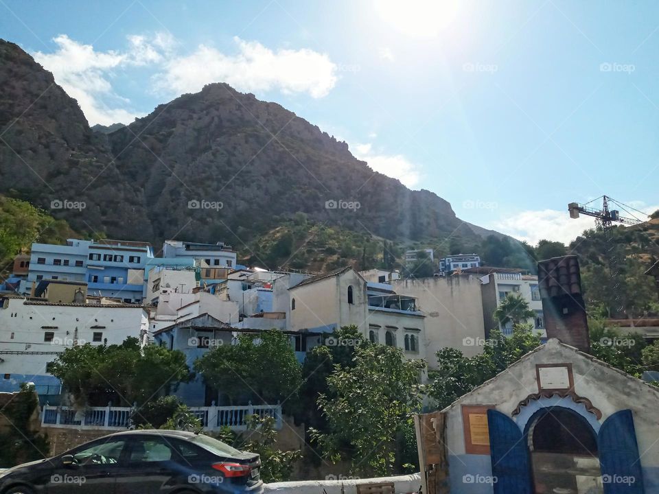 Portrait of chefchaouen city in morocco