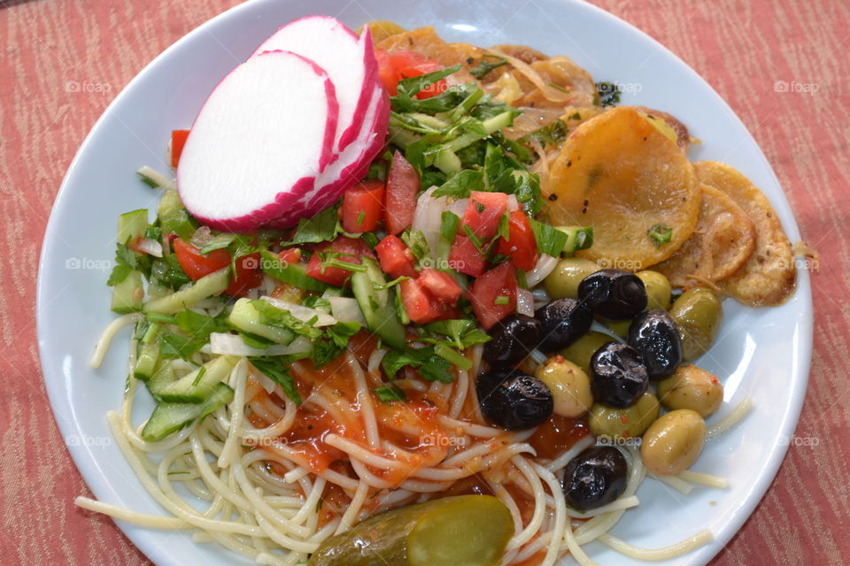 plate with food