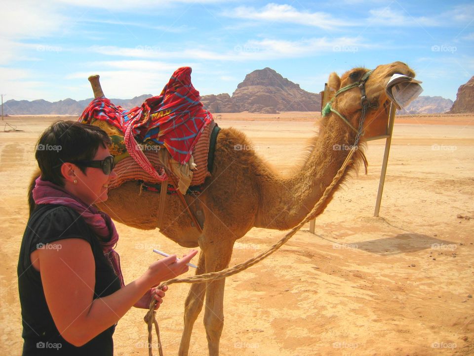 loving magazine camel in the Wadi Rum desert