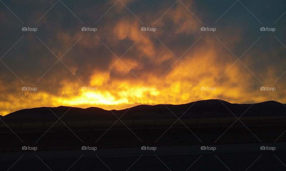 Fire in the mountains