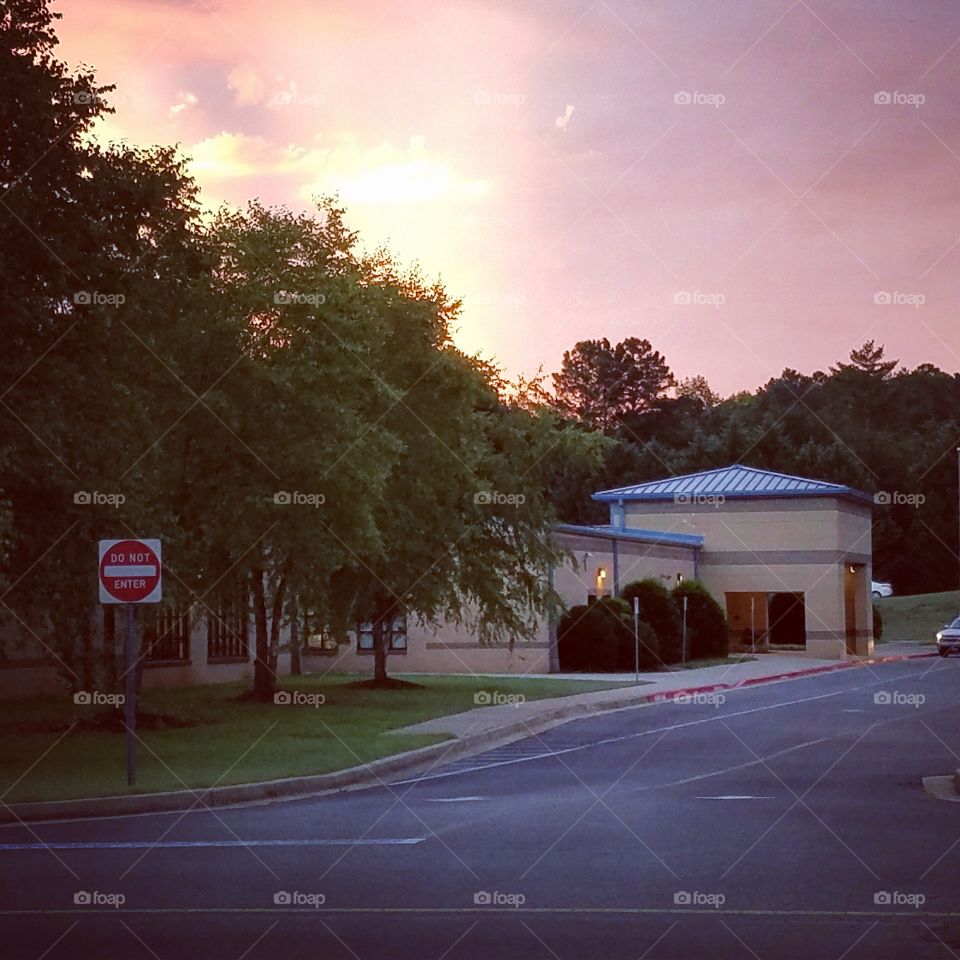 Sunrise at school