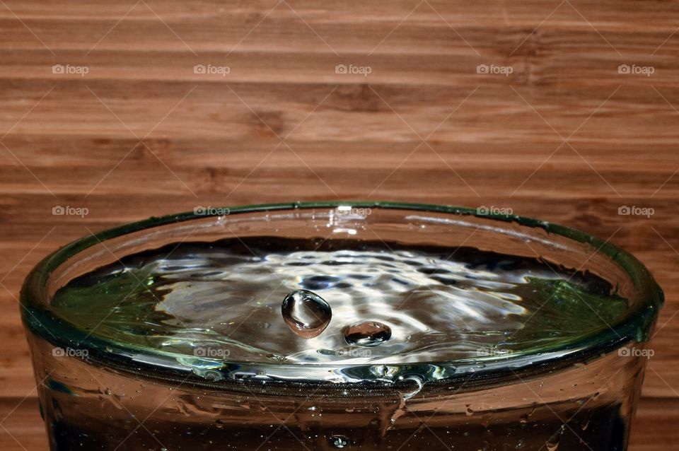 Water drops in motion