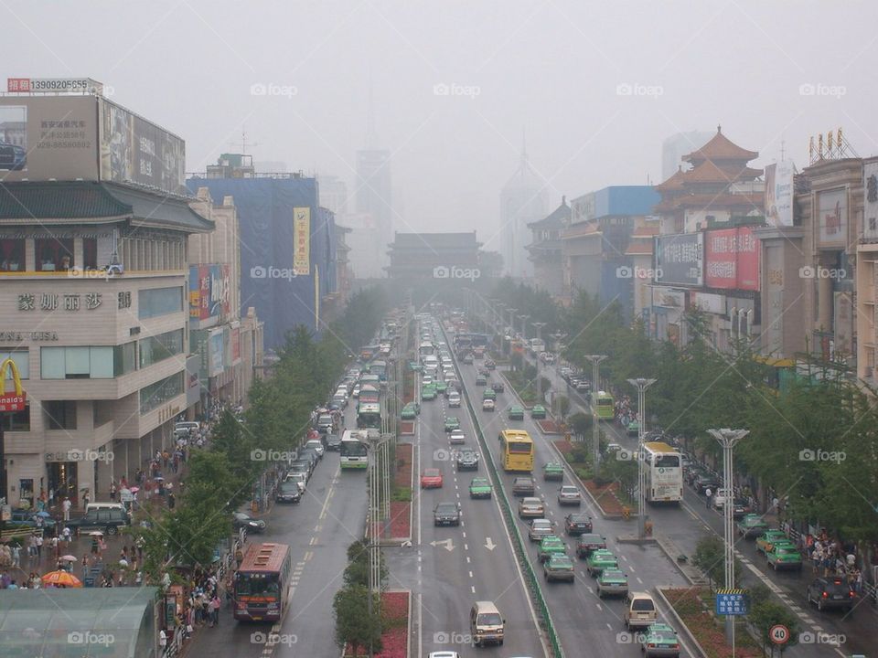 Xian China Traffic