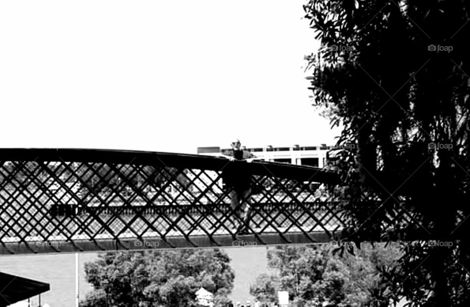 Bridge. Getting a shot of my husband on the bridge.
