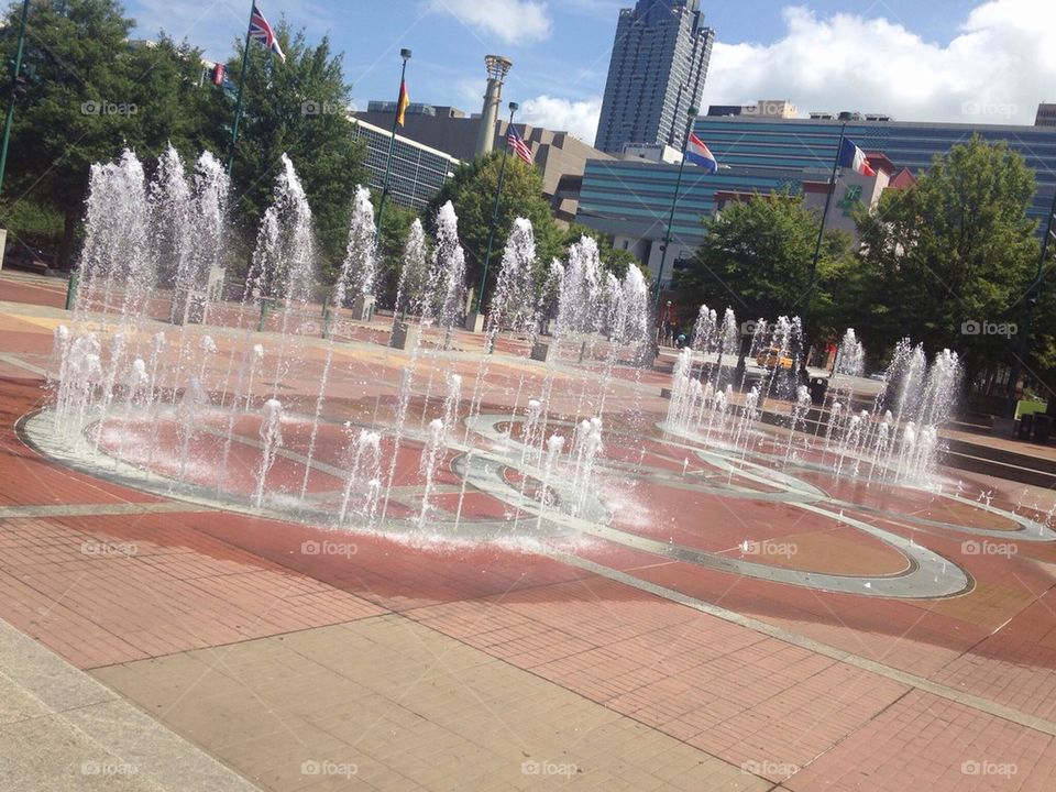 Centennial Olympic park in Atlanta, GA