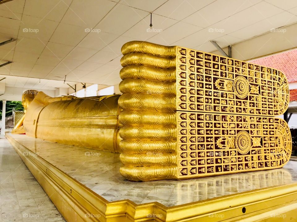 Bottom of sleeping buddha