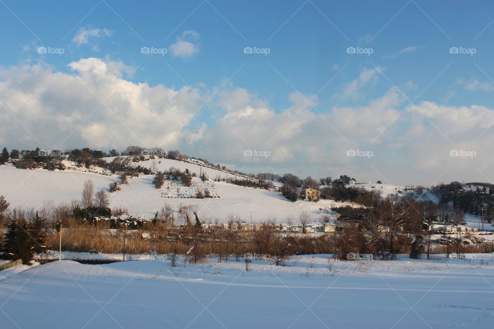 snowy hill