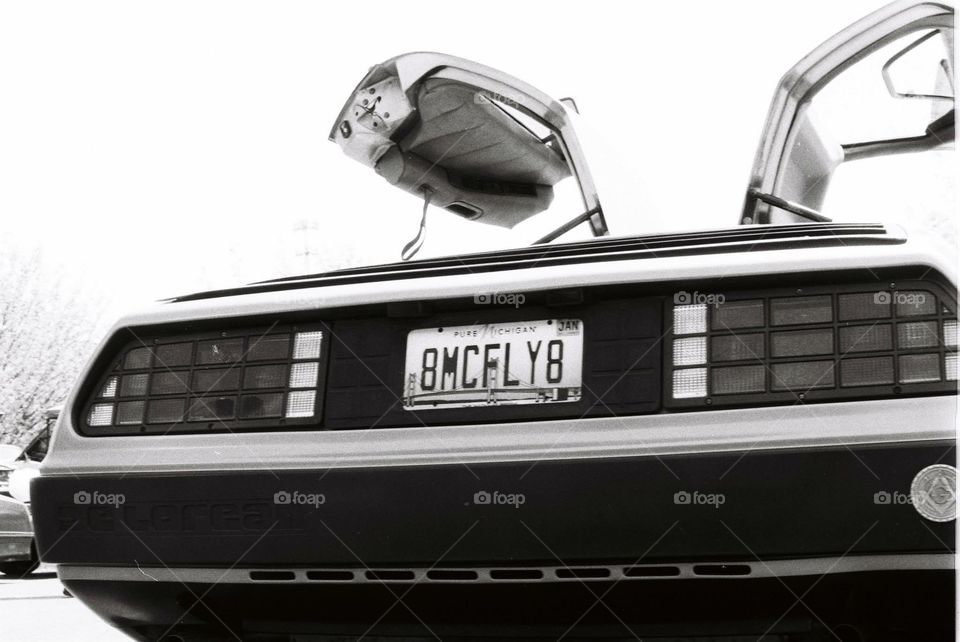 McFly!. Rear end of a DeLorean