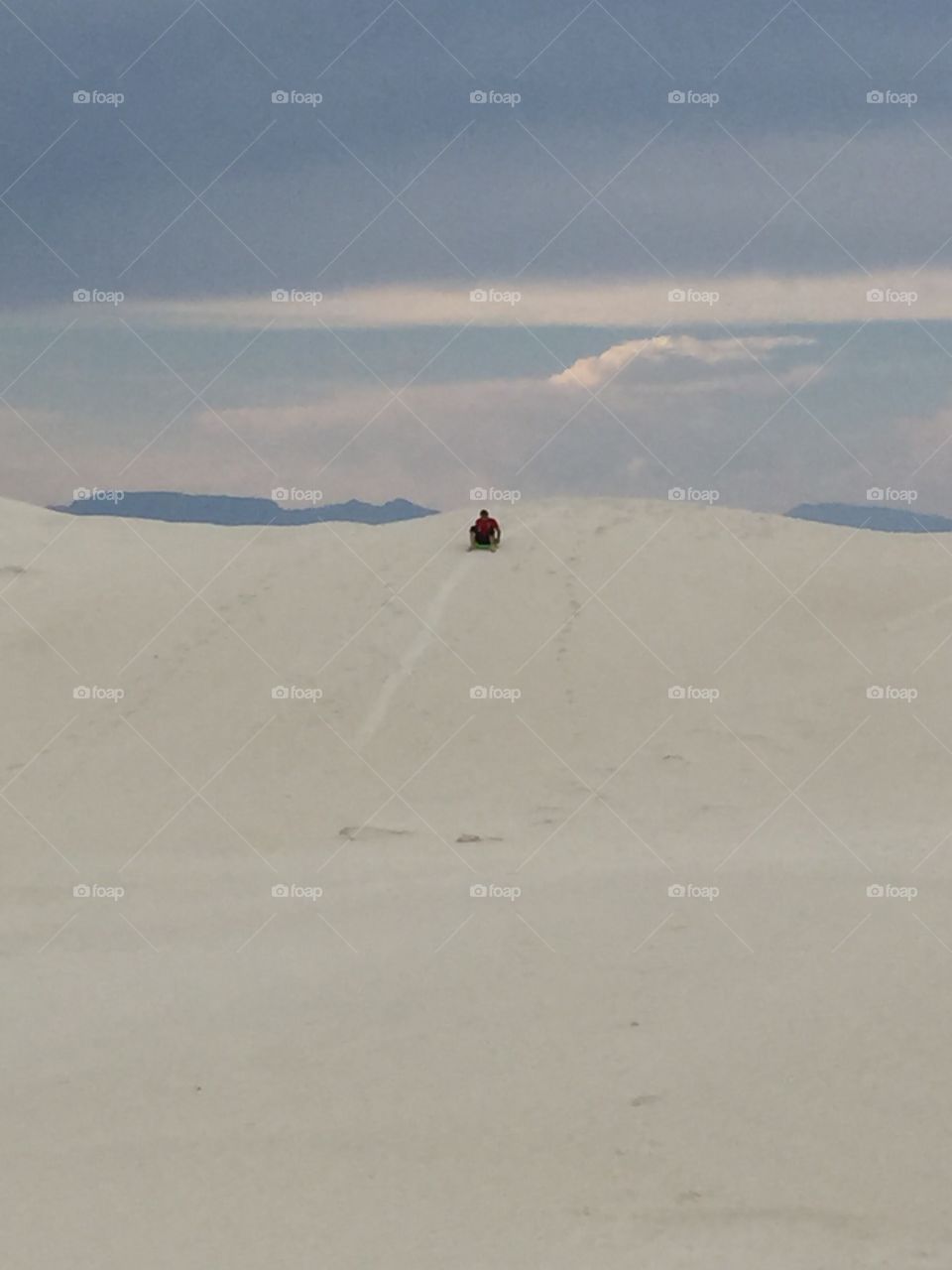 Sand dune sledding 