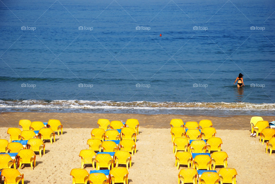 beach ocean sky yellow by tertman