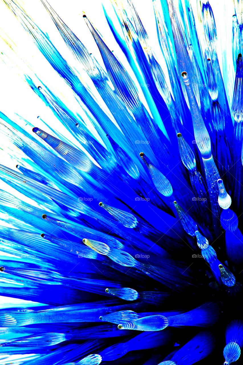 Blue abstract glass