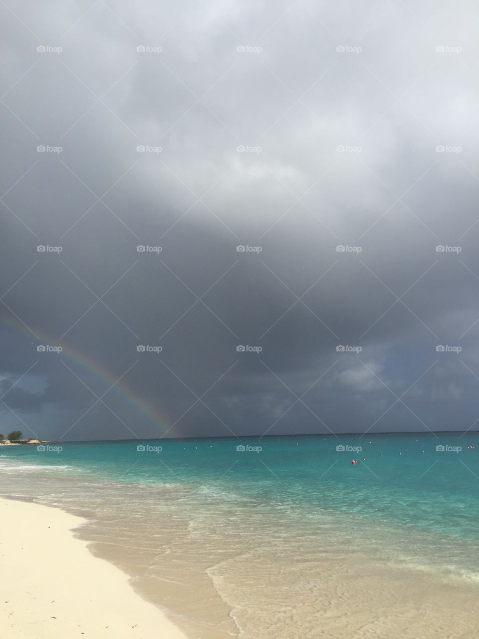 Rainbow on paradise island 