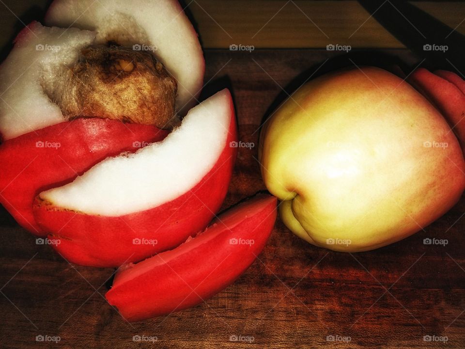 art from pieces of water cashew fruit