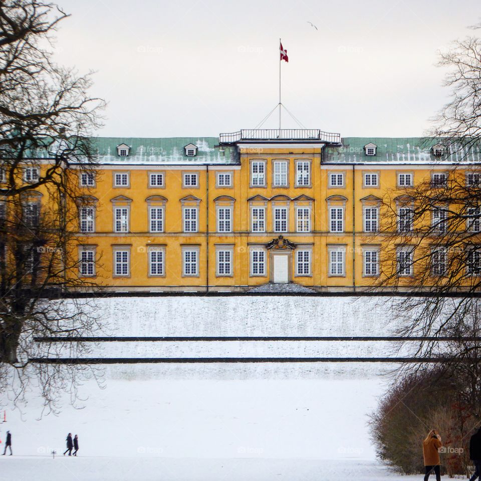 Frederiksberg have, Denmark, Danmark , snow, House, Winther, vinter