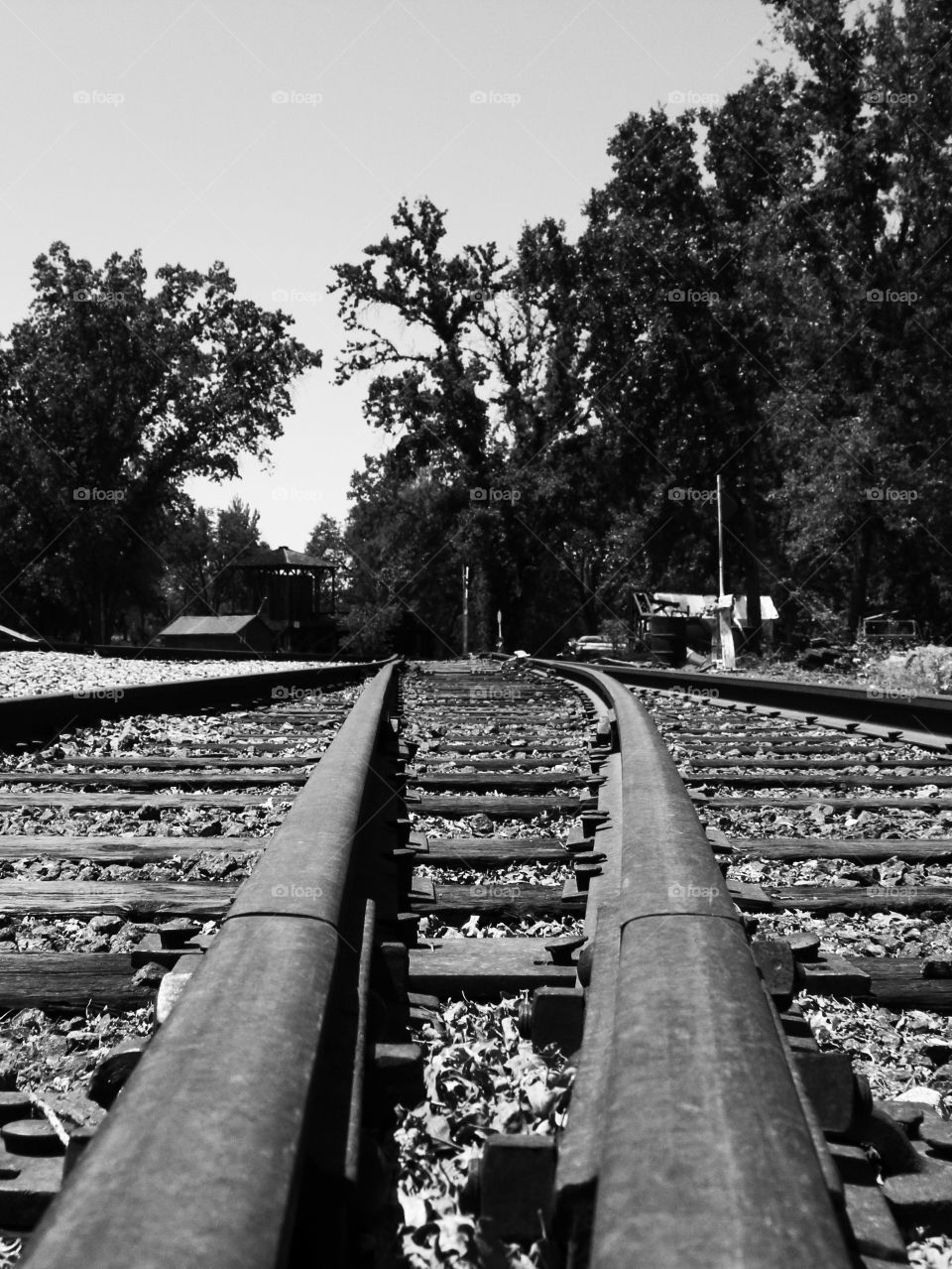 railroad black and white