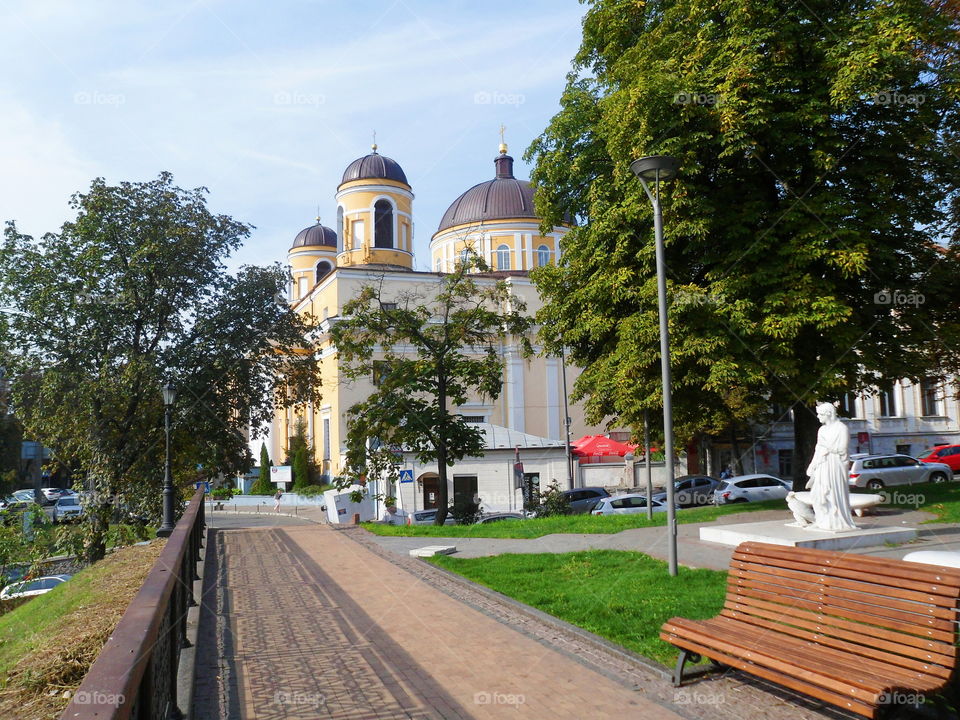 Rolled pleased Catholic Cathedral of St. Alexander in the city of Kiev