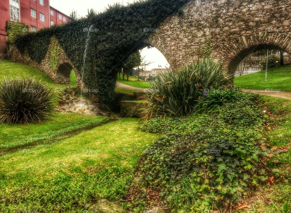 Aqueduct. Aqueduct in Vite, Santiago de Compostela