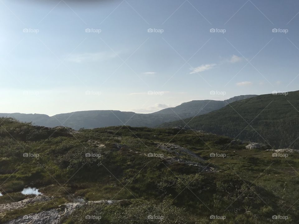This picture is taken in the beautiful nature of Norway. It shows how nice the weather can be up in the mountains. This is approximately 600 meters above sea level.