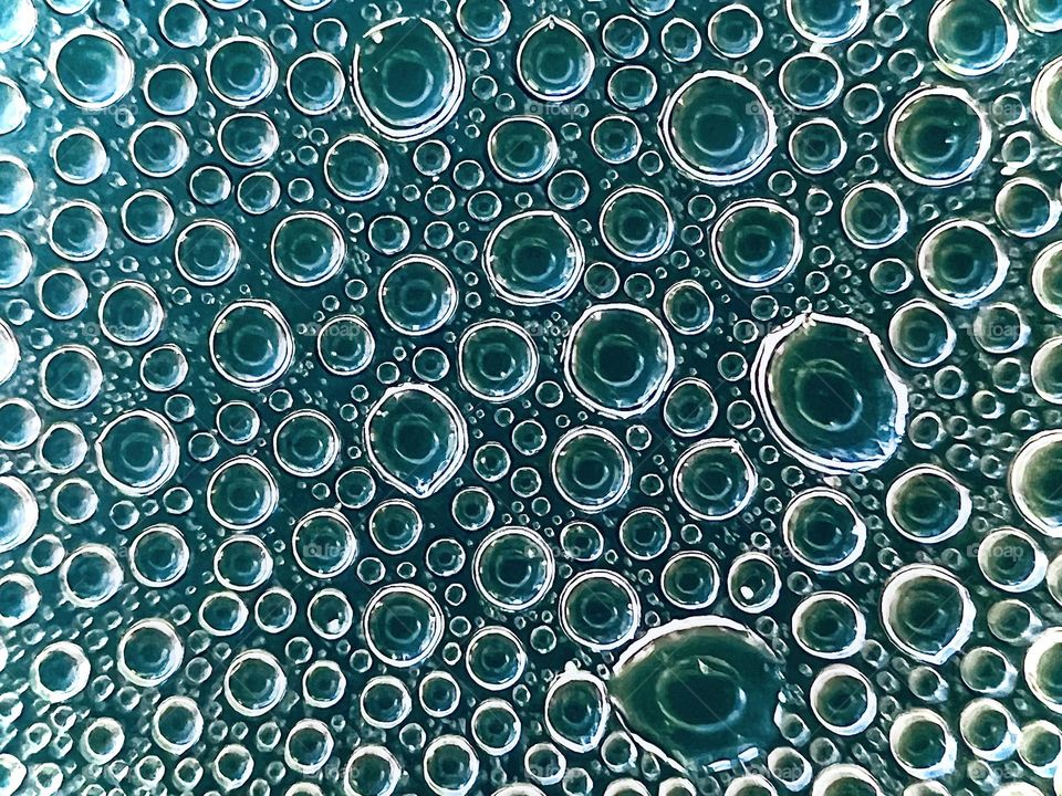 Water droplets closeup 