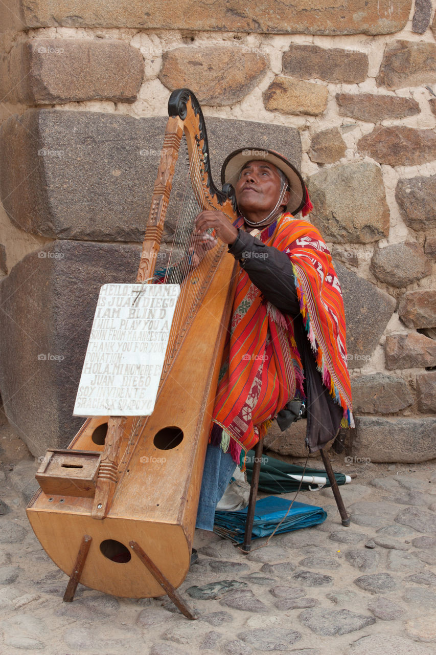 Blind musician