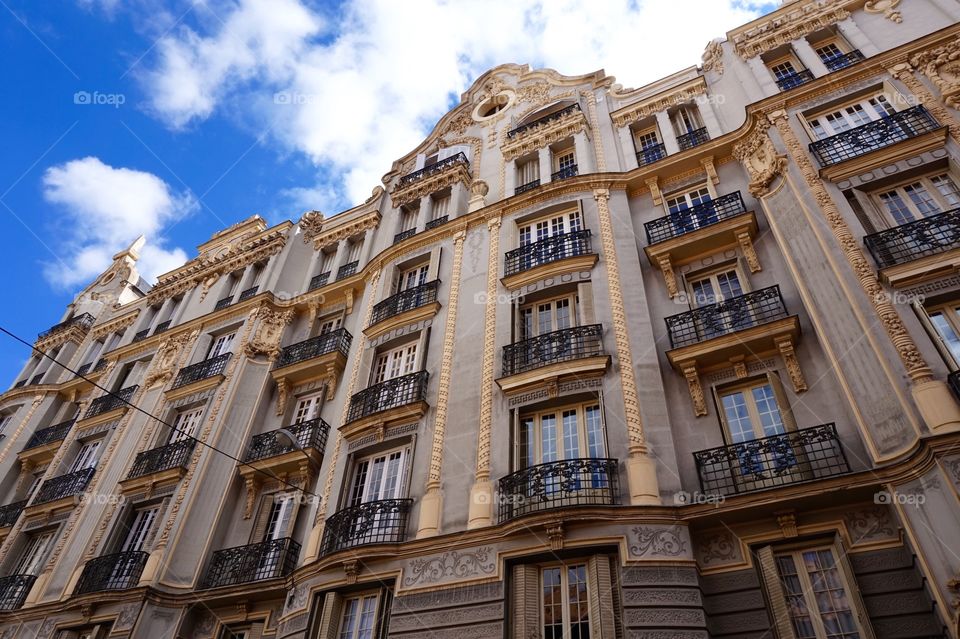 Beautiful building on Calle Hortaleza, Madrid 