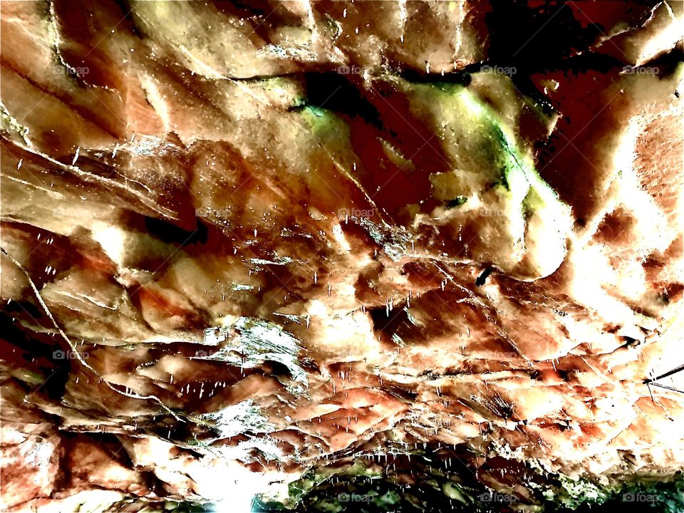 Colorful salt and mineral deposits, Khmer’s Salt Mines, Punjab, Pakistan 