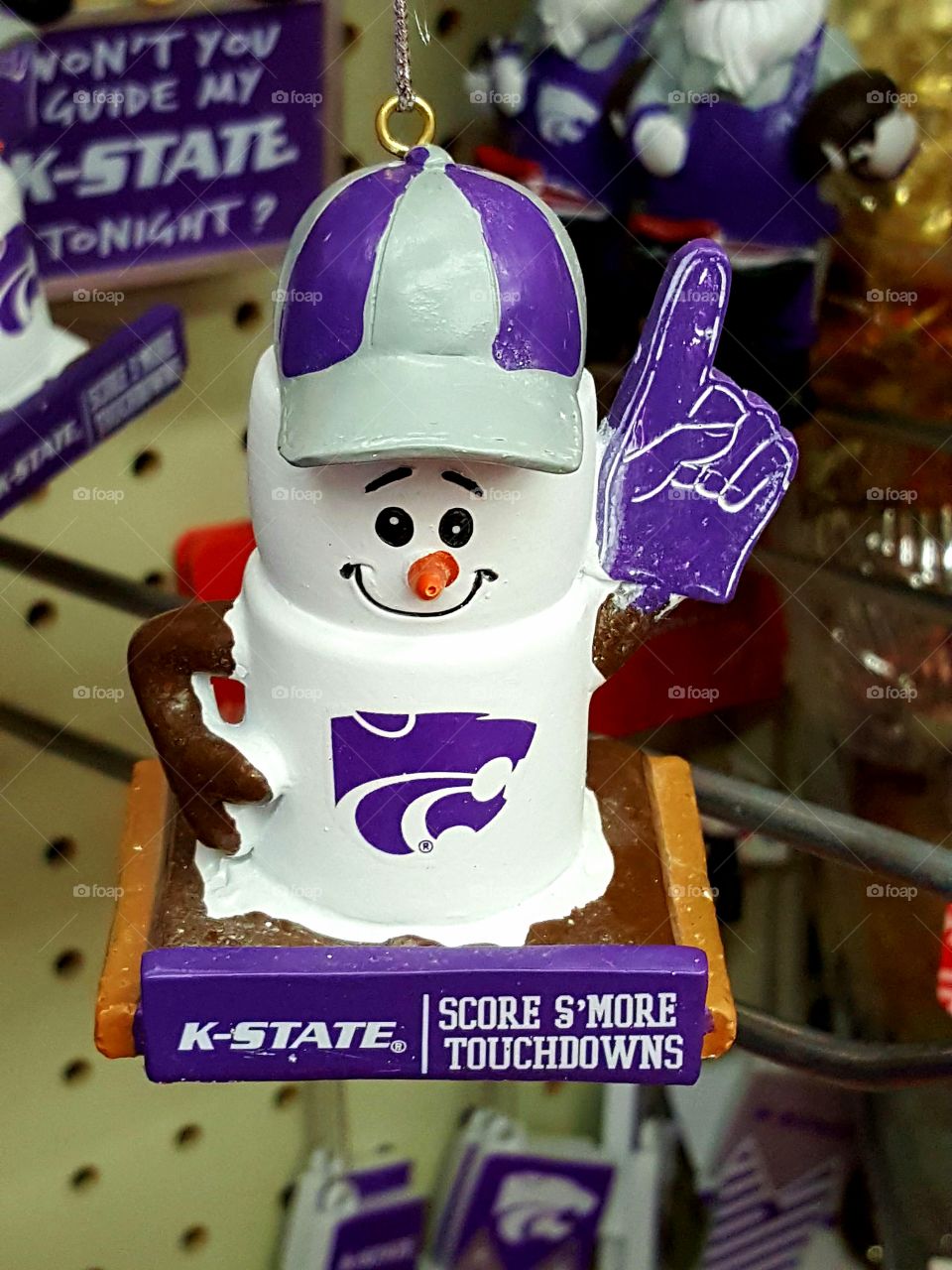A K-state Frosty! I found this very sporty little guy while I was browsing a retail outlet. What will they think of next? Lol.