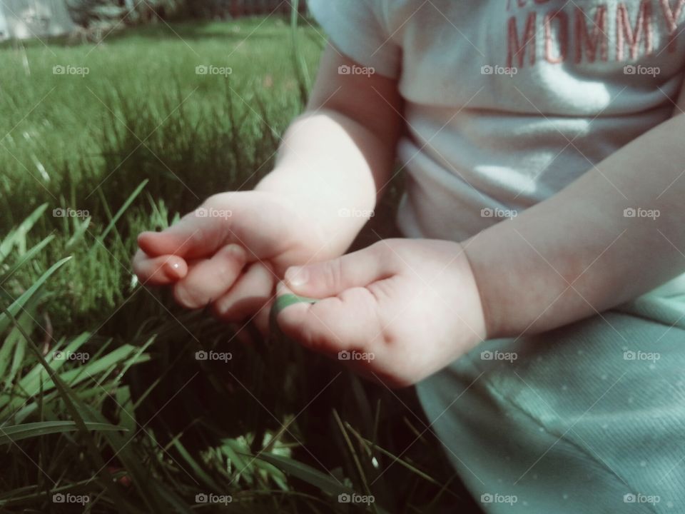 playing in the grass