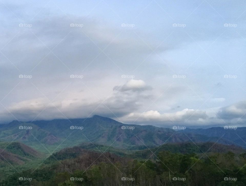 Cloud-covered Mountaintop 