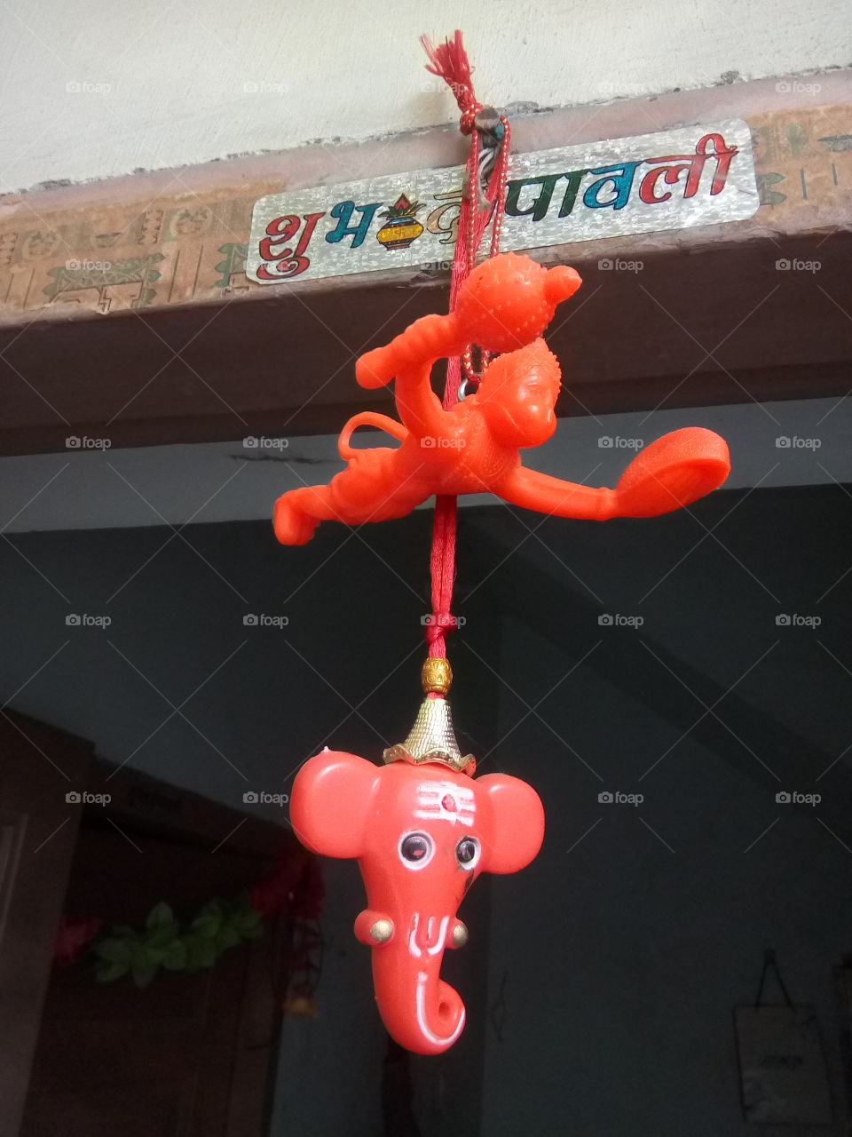 LORD HANUMAN JI AND LORD GANESHA JI.