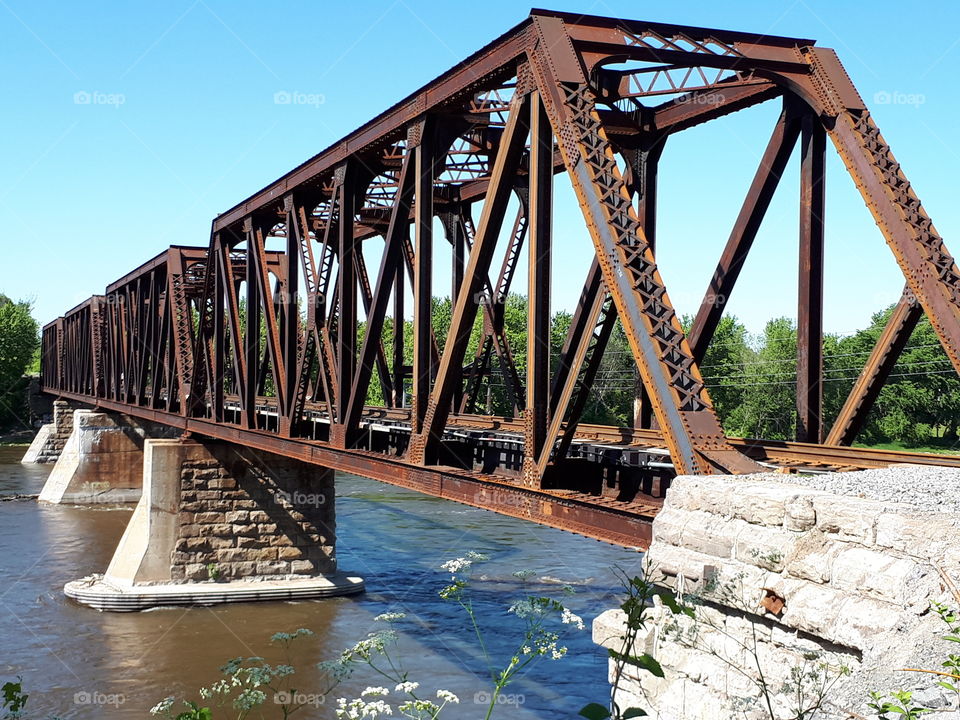bridge rusty railroad