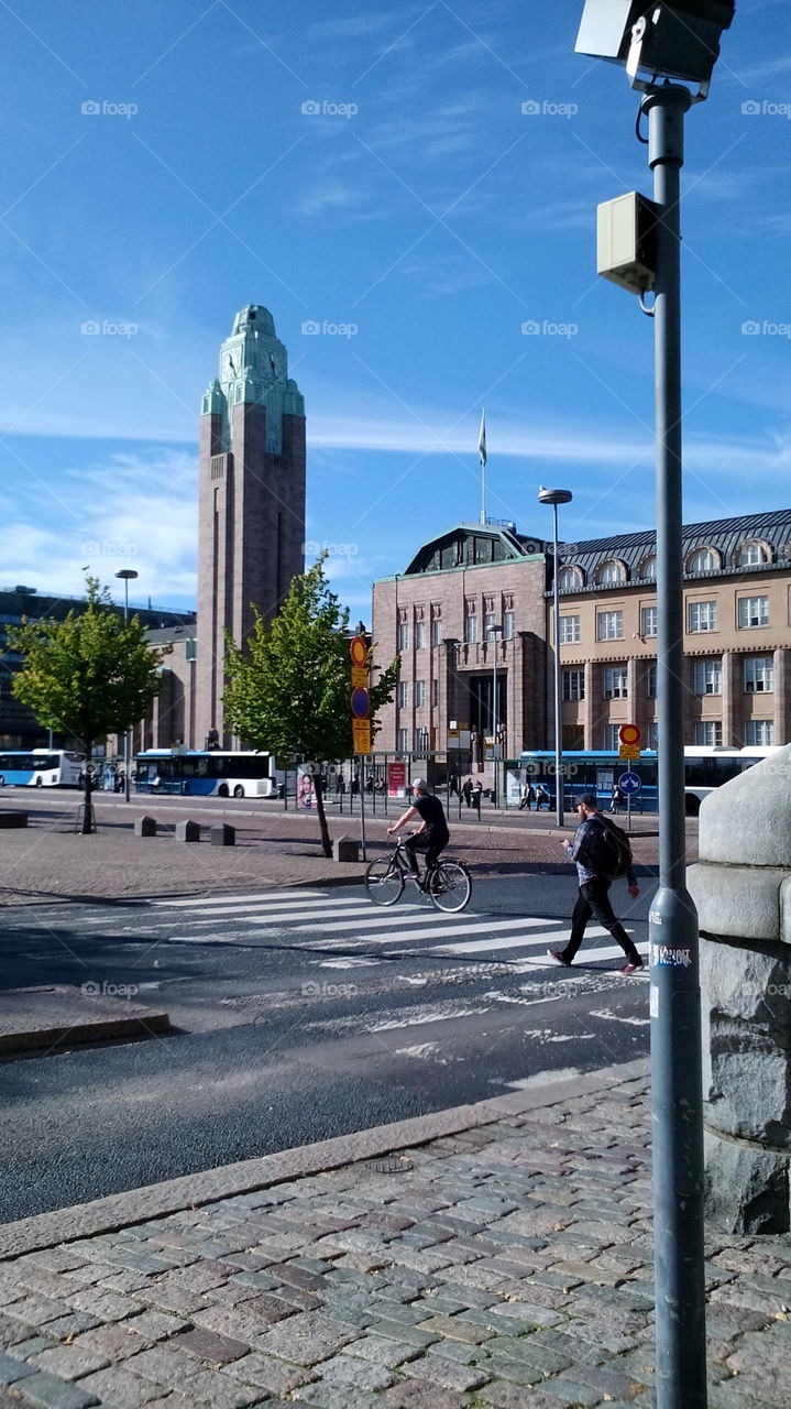 The railway station in Helsinki