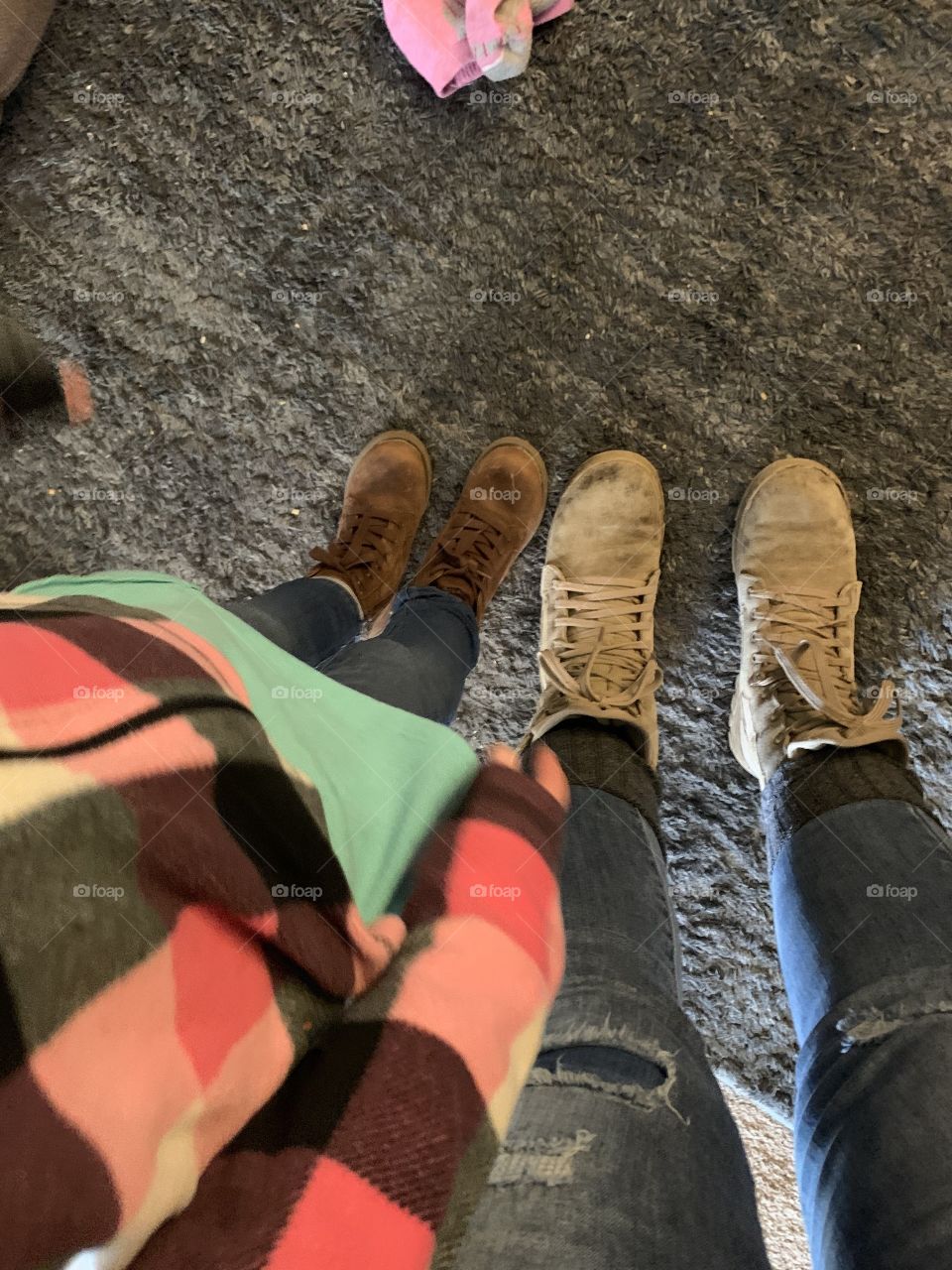 Boots, getting ready to hike,