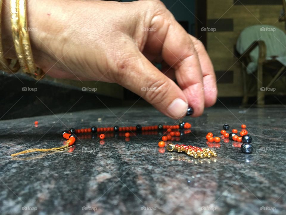 Mom making an ornament 