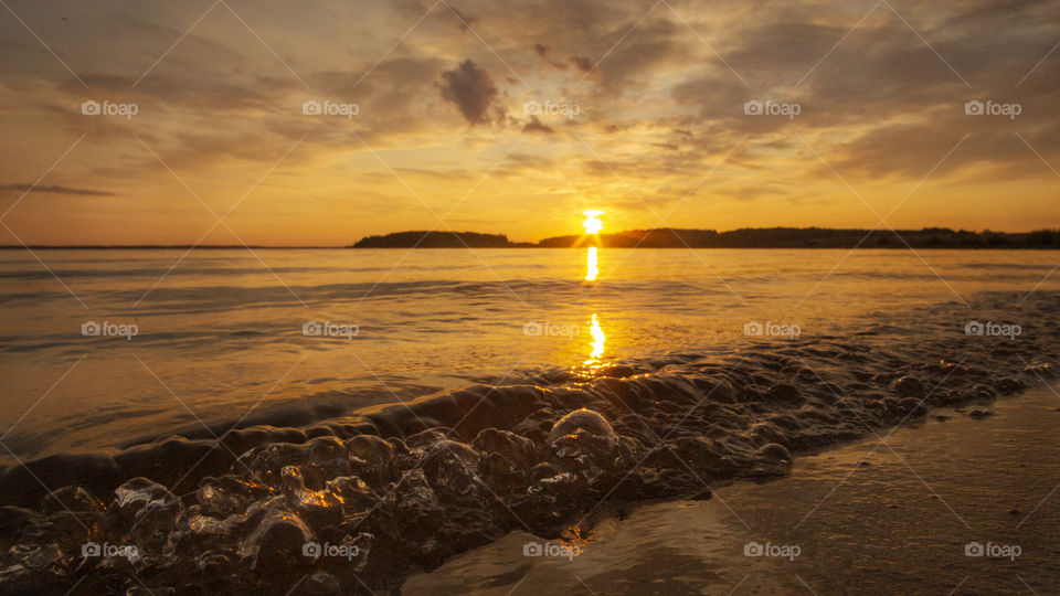 Sunset from the sea shore