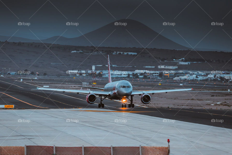 Plane ready to take off