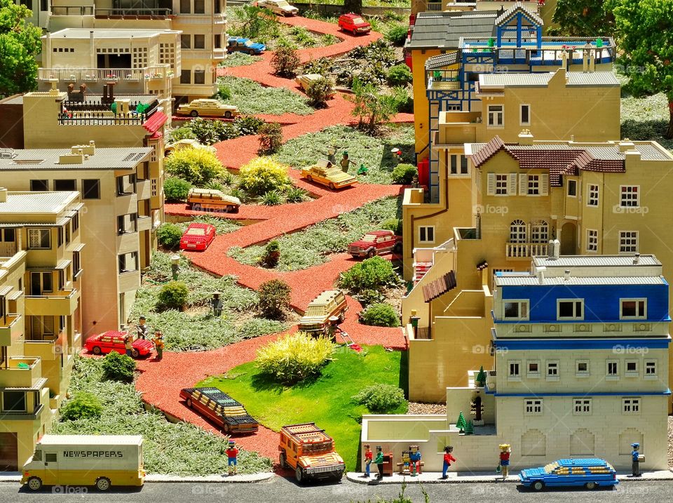 San Francisco City Diorama. Diorama Of San Francisco Lombard Street Done In Lego Bricks
