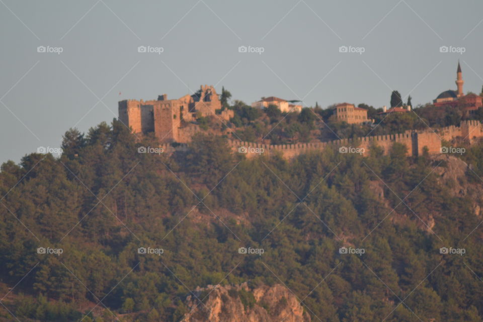 castle on Mountain in Alanya
