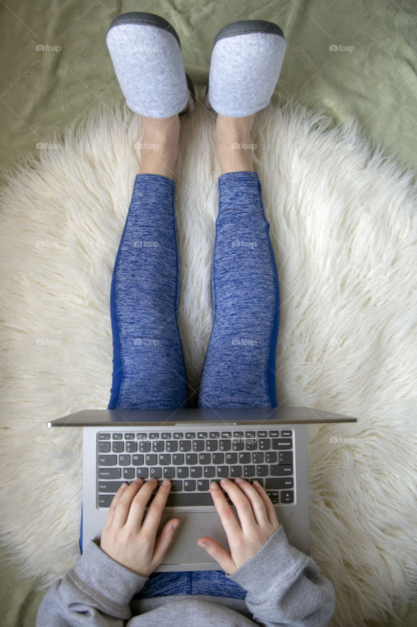 Young Woman working on her Laptop 