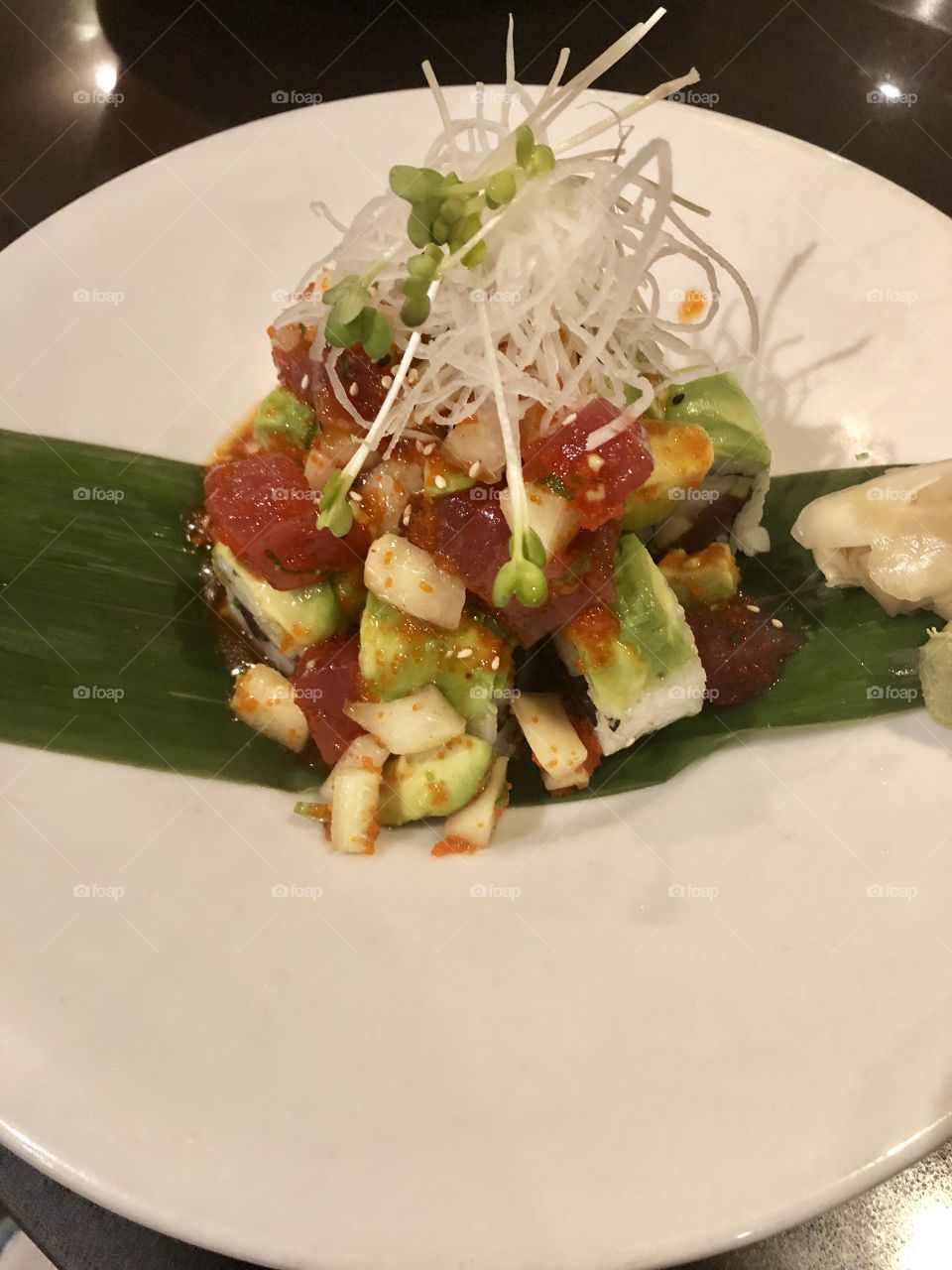 Dicho Roll with Ahí Poke on top 