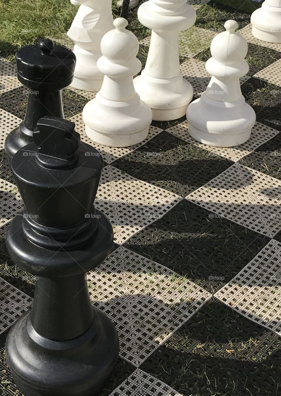 Giant outdoor chess set