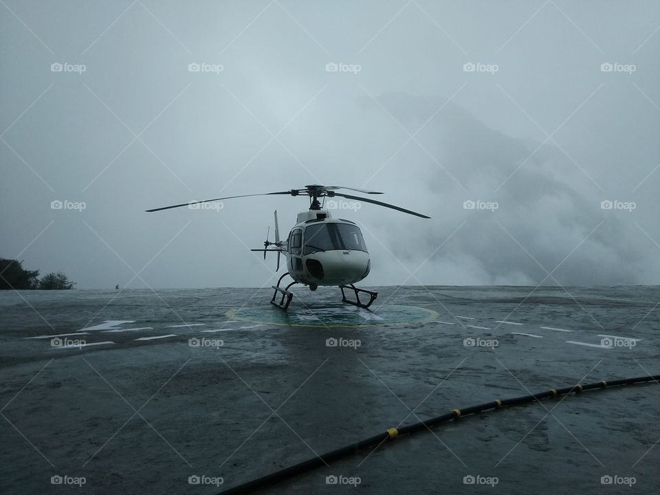 helicopter and fogg