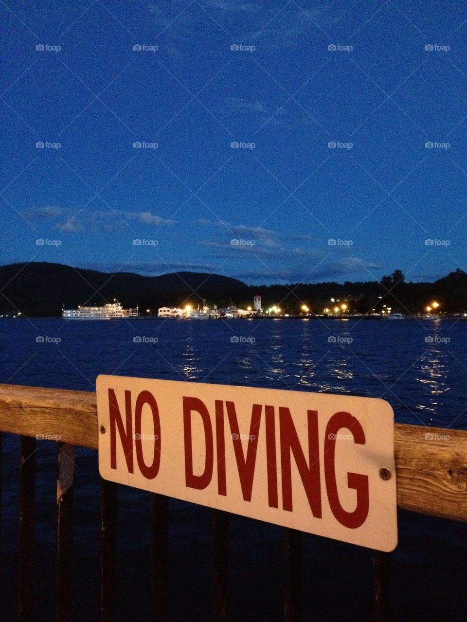 No diving