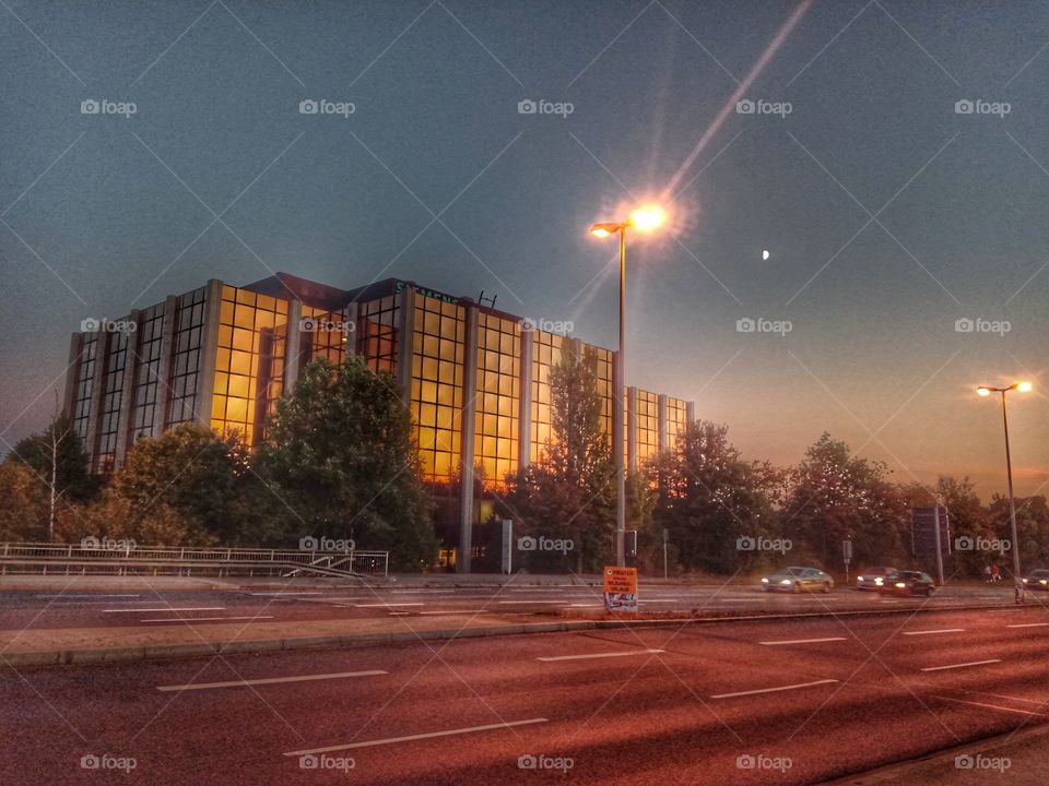 Office Building at sunset