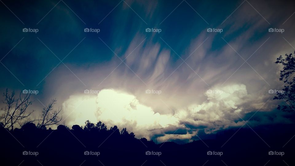 Streaming Clouds. storm rolling away