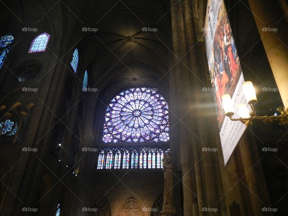 The famous Window in the Cathedral of Notre Dame, in Paris, France. May 2012. Copyright © CM Photography 2012. @chelseamerkleyphotos on Foap.