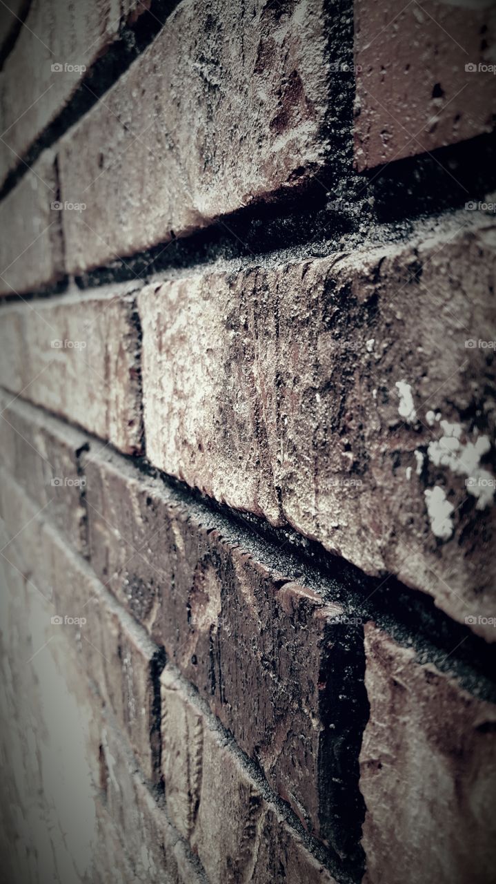 brick wall sepia