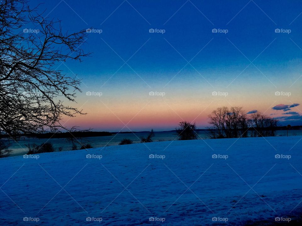 Sunset over Portland Maine 