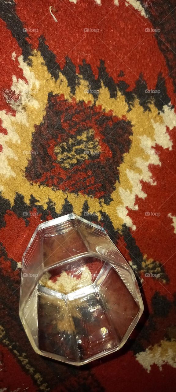 Five-pointed glass water cup