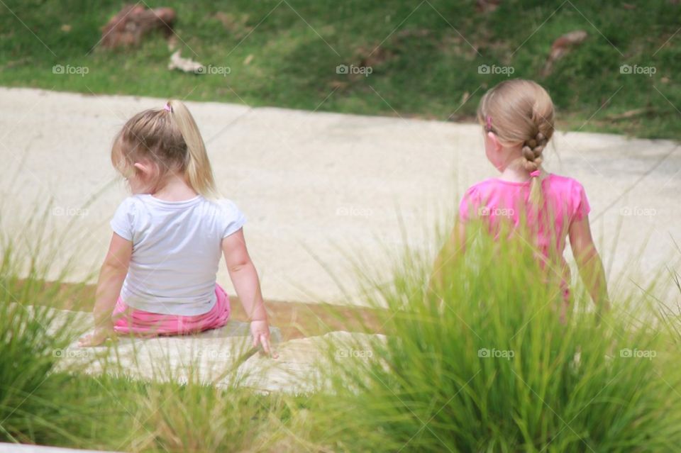 Little ladies in the garden